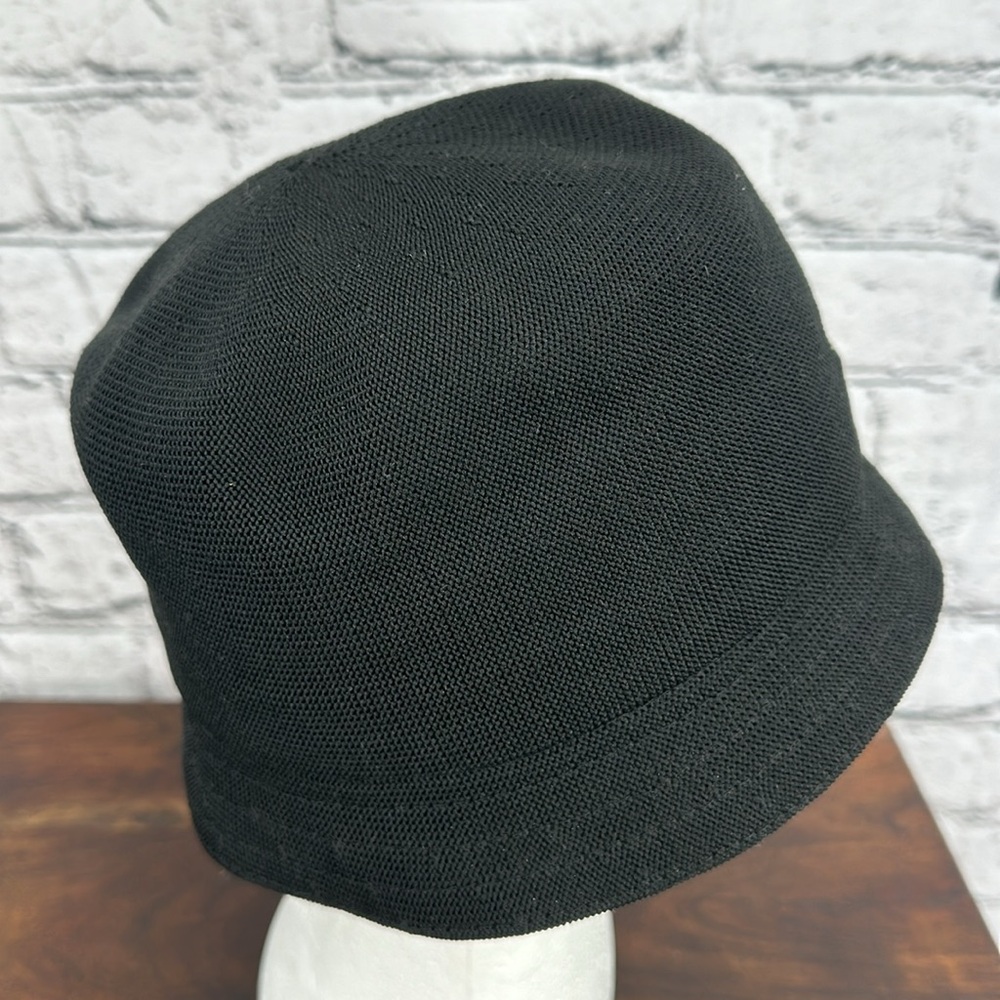 KANGOL Vintage Tropic Bin Bucket Knit Hat Short Brim SMALL Black VGC! - Picture 5 of 8